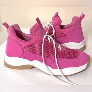 Gianni Bini Rizwell Lace-Up Sneakers Pink 8 1/2